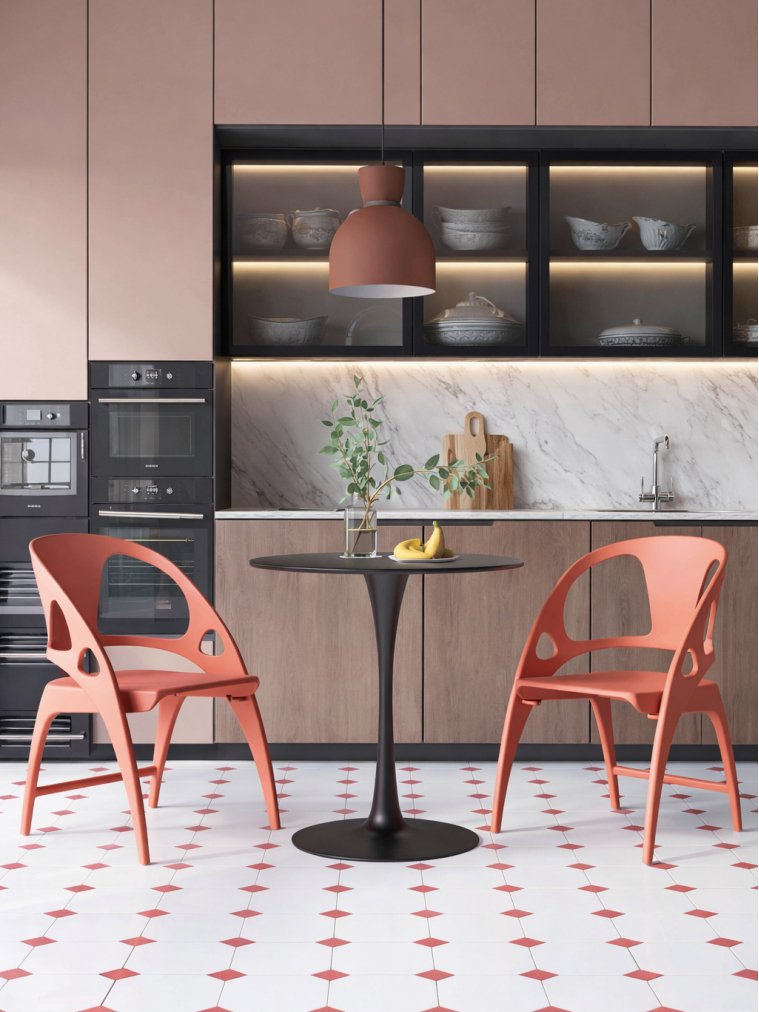 Пластиковый стул Эллара бордо