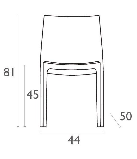 Пластиковый стул Maya зеленый