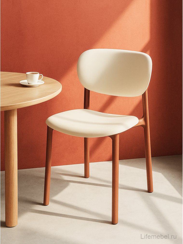 Пластиковый стул Mokka brown / milky