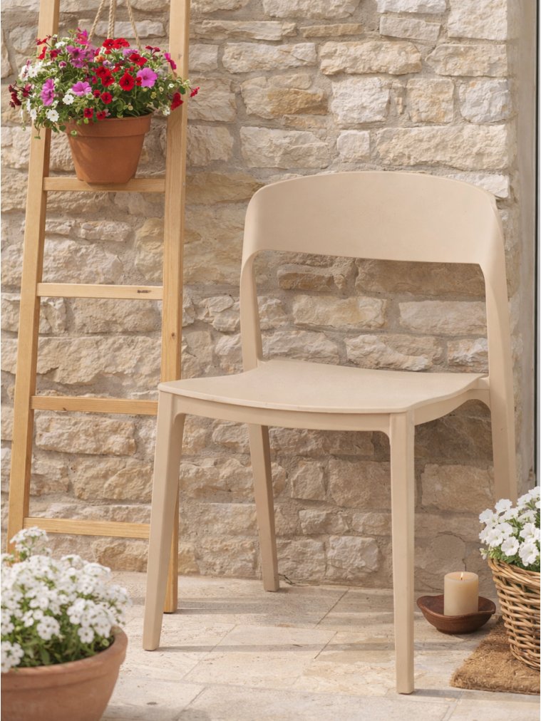 Пластиковый стул Майло, пластик бежевый