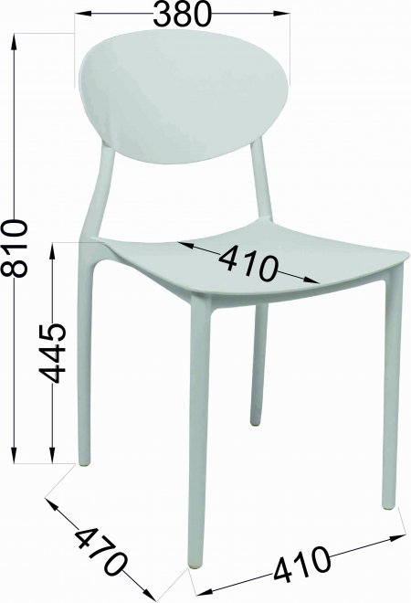 Пластиковый стул Peppi белый
