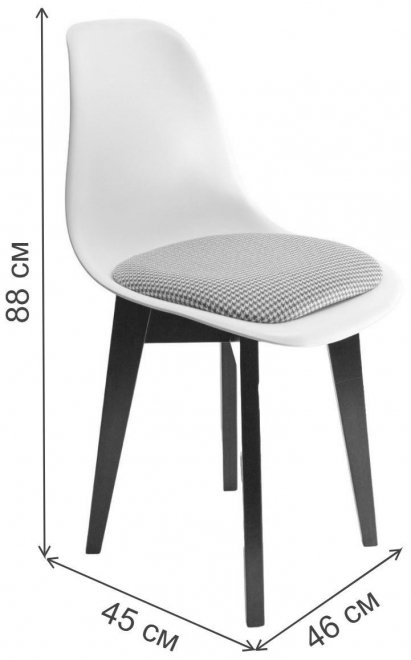 Пластиковый стул Сашш натуральный / белый / розовый