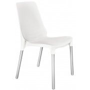 белый / хром лак