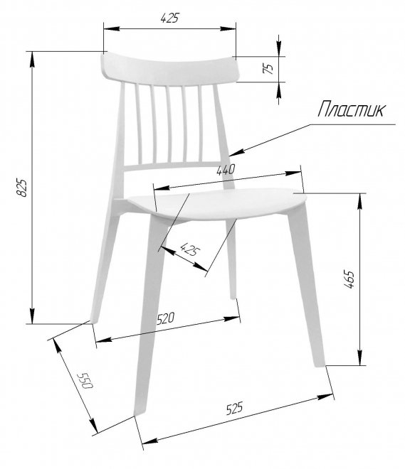 Пластиковый стул SHT-S108 бежевый