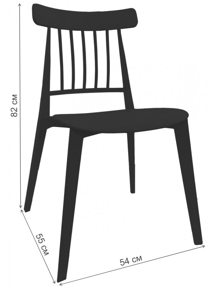 Пластиковый стул SHT-S108 черный