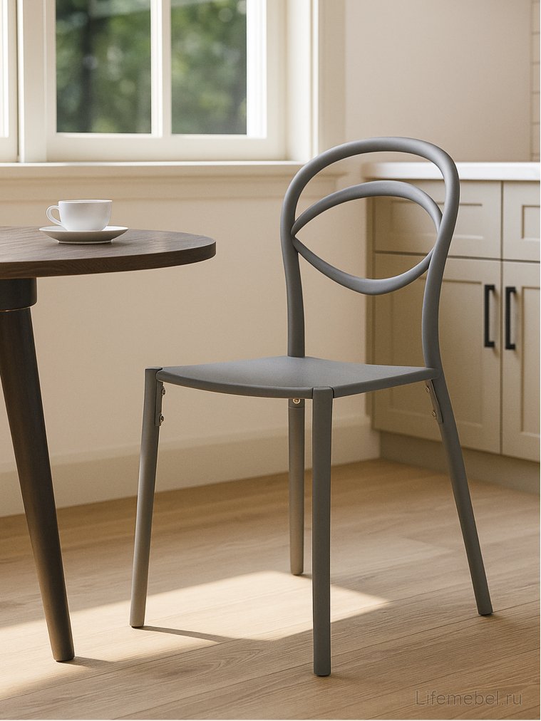 Пластиковый стул Simple gray