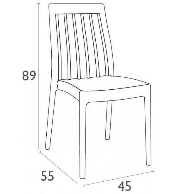 Пластиковый стул Soho коричневый