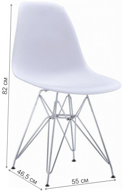 Стул пластиковый PM073 белый