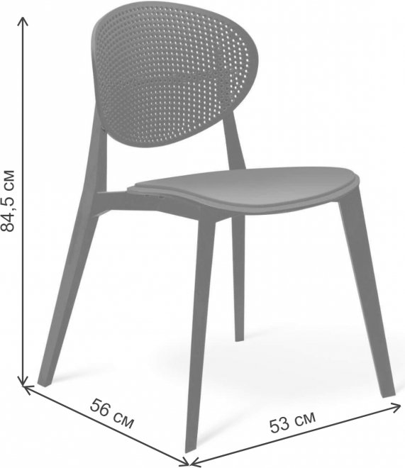 Пластиковый стул SHT-S111-P серый