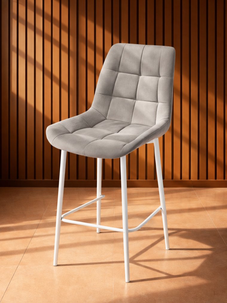 Полубарный стул Челси латте (zd 290) / белый