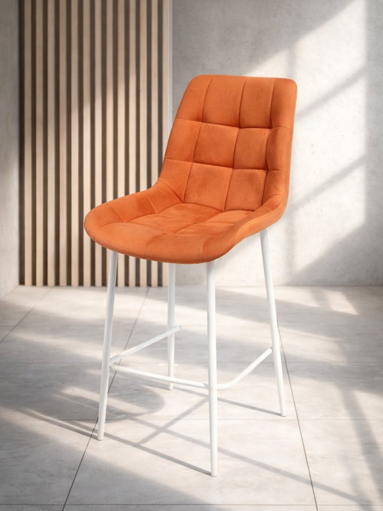 Полубарный стул Челси терракотовый (zd 432) / белый