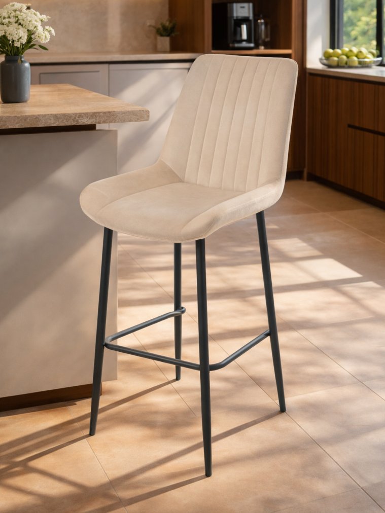 Полубарный стул Седа бежевый (zd 210) / черный