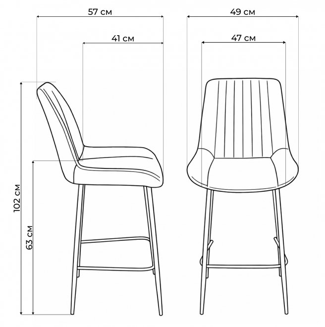 Полубарный стул Седа бежевый (zd 210) / черный