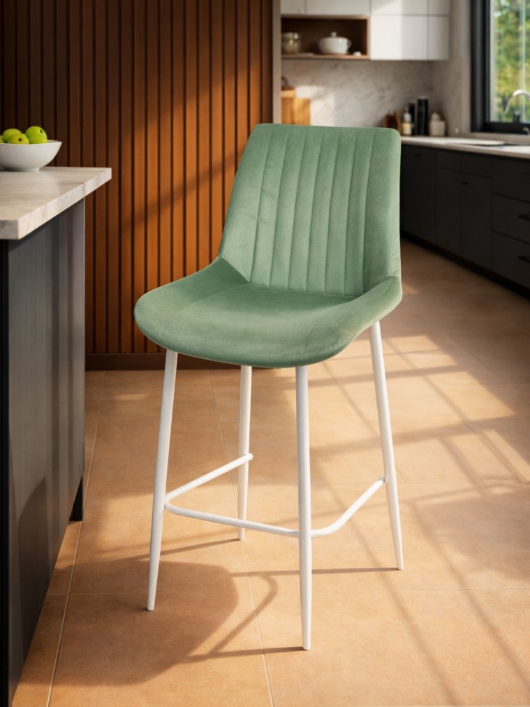 Полубарный стул Седа фисташковый (zd 651) / белый
