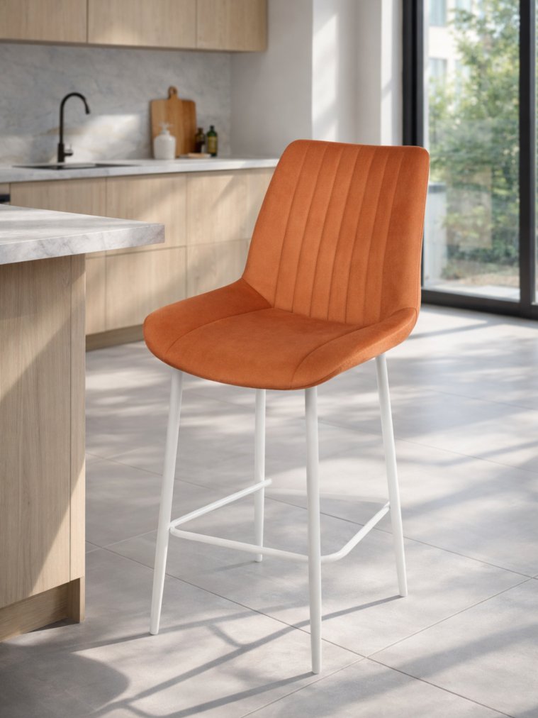 Полубарный стул Седа терракотовый (zd 432) / белый