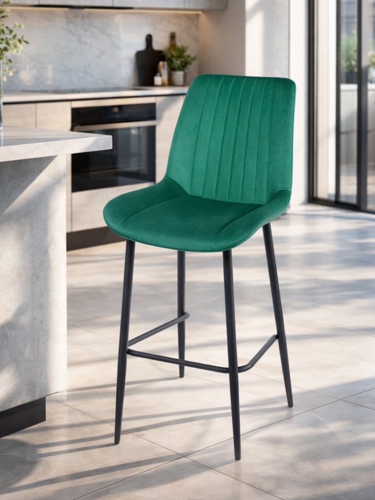 Полубарный стул Седа зеленый (zd 667) / черный