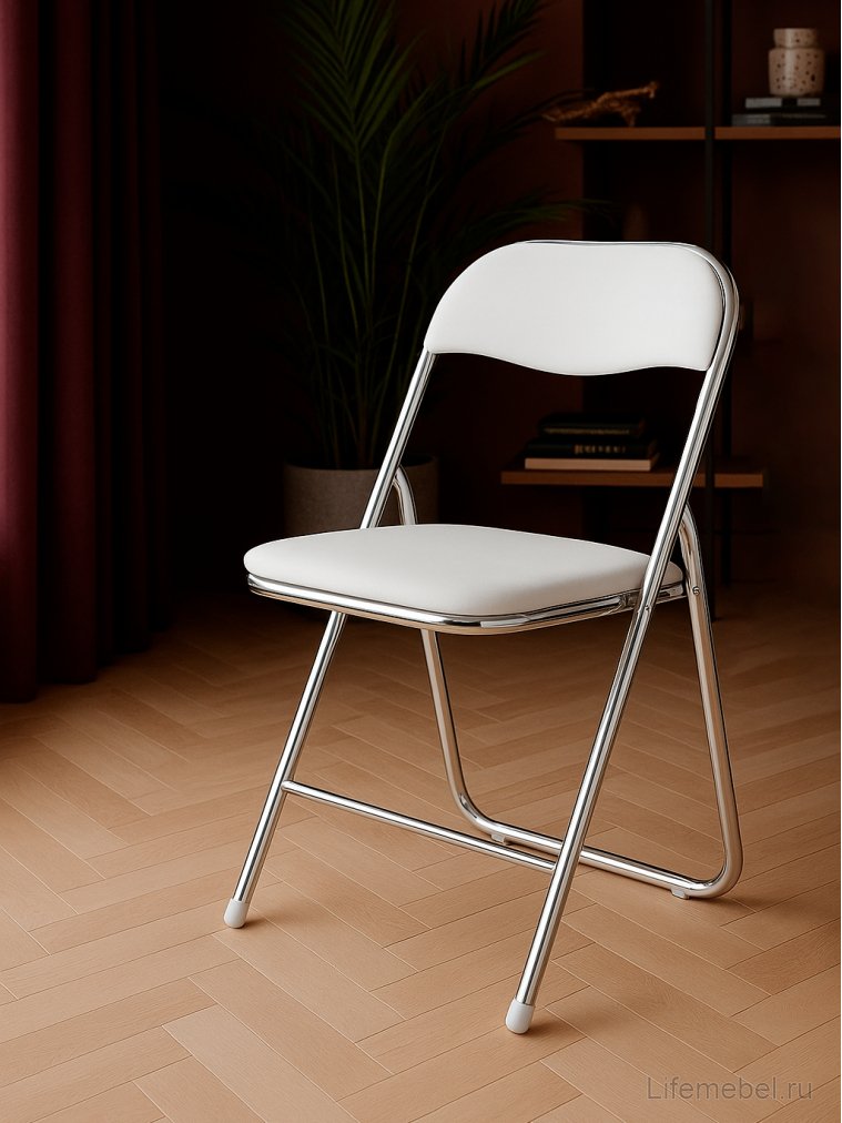 Стул на металлокаркасе Fold 1 складной white / chrome