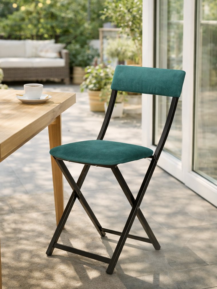 Стул на металлокаркасе Elevis зеленый / черный