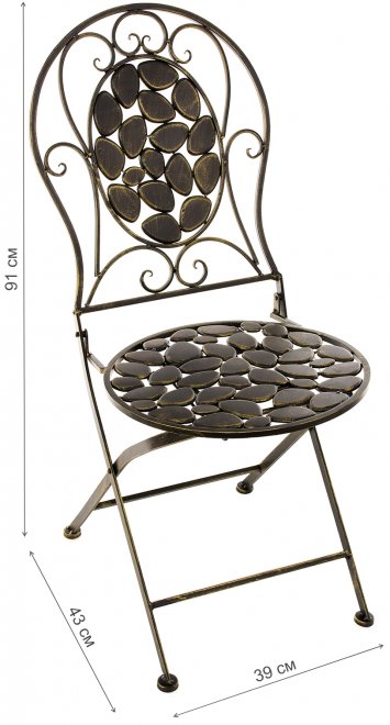 Стул складной круглый Мореон бронзовый
