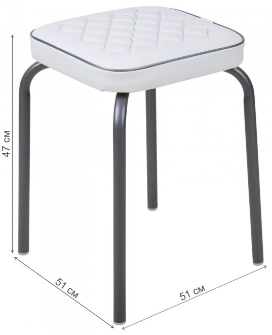 Табурет Бевис темно-серый / серый