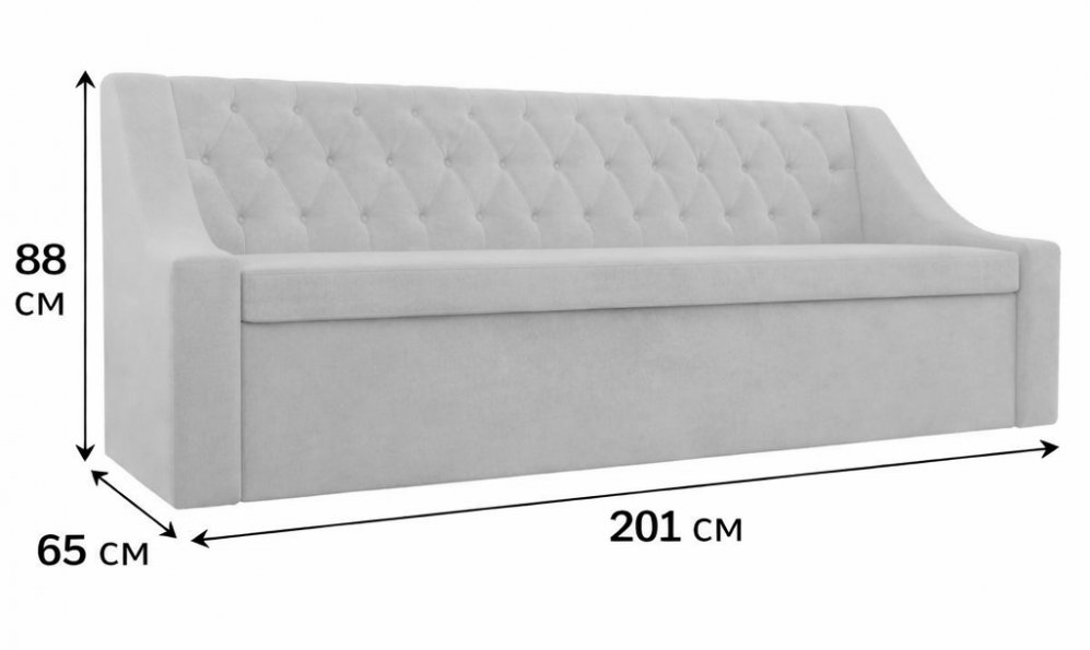 Кухонный диван Дакота велюр бирюза