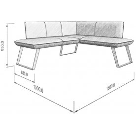 Диван Cosmo 158-140 R правый