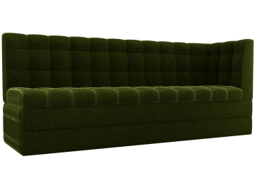 Диван кухонный угловой Бриз правый вельвет зеленый