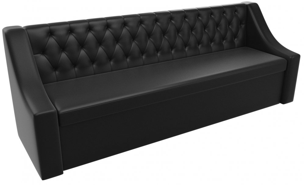 Кухонный диван Мерлин эко кожа черный