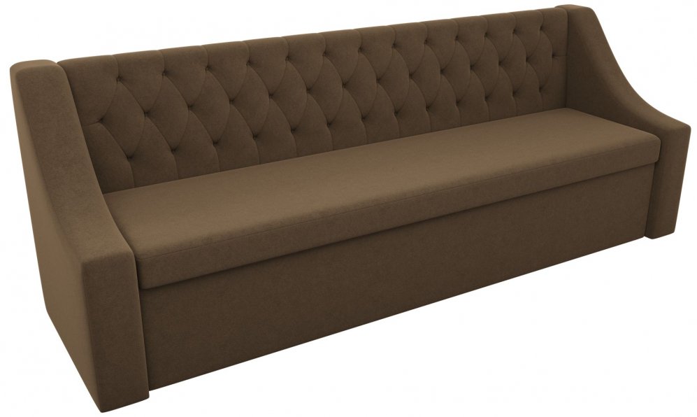 Кухонный диван Мерлин микровельвет коричневый