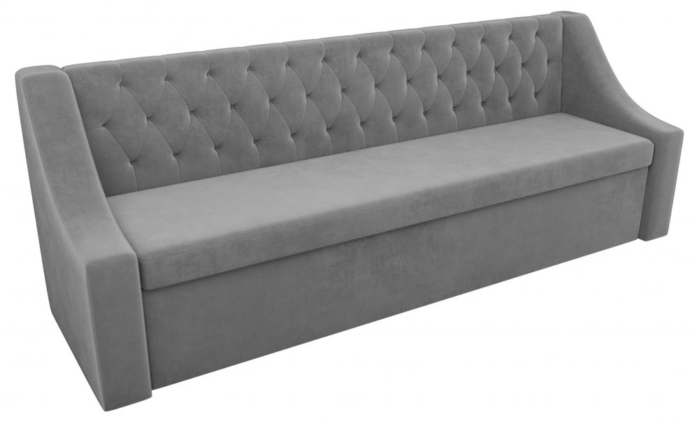 Кухонный диван Мерлин велюр серый