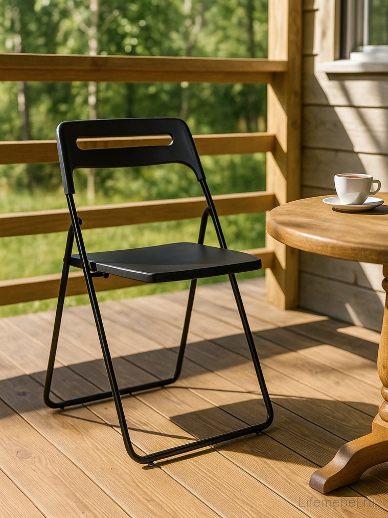 Пластиковый стул Fold складной black