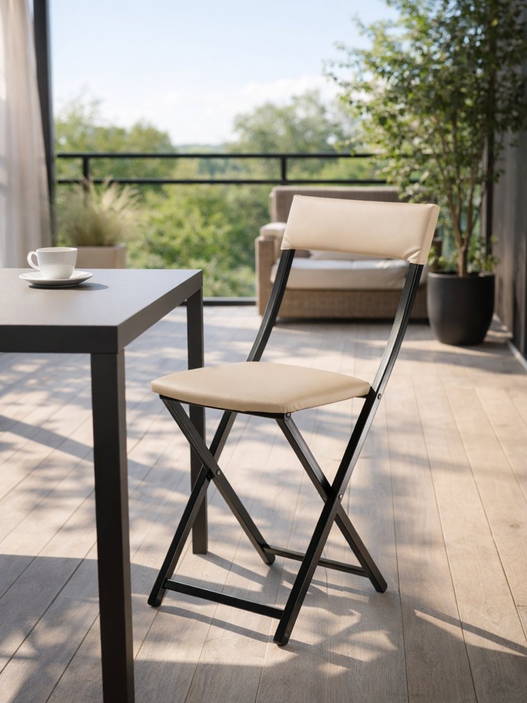 Стул на металлокаркасе Elevis ваниль крап / темный мусс