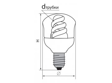 Лампа компактная люминесцентная E14 11Вт 4000K ELR60 04026