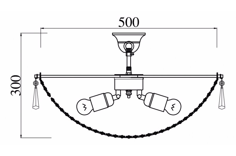 Люстра на штанге Croce X82-50x50-G