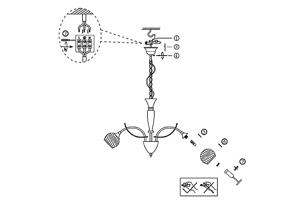 Подвесная люстра Aila 56568-3H