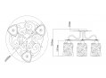 Потолочная люстра Eurosize 11 TOC012-03-N
