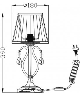 Настольная лампа декоративная Elegant 4 ARM172-01-G