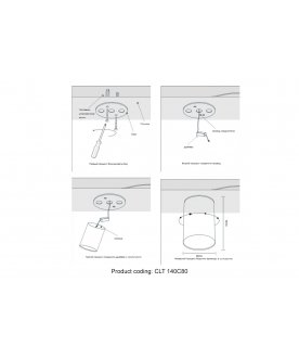 Потолочный светильник CLT 140C80 WH 4000K