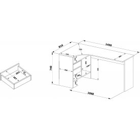 Письменный стол СПм-25