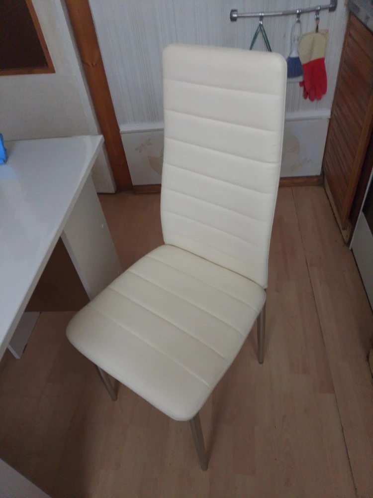 Стул на металлокаркасе DC2-001 black / white line / white фото покупателя 30