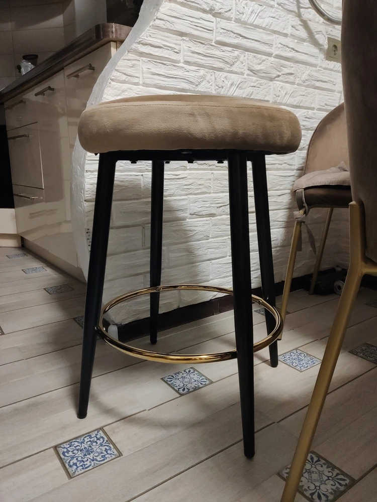 Барный стул Plato dark beige фото покупателя 6