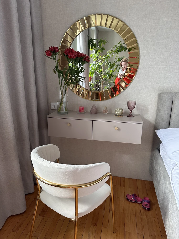 Стул на металлокаркасе Kamelia green / gold фото покупателя 11