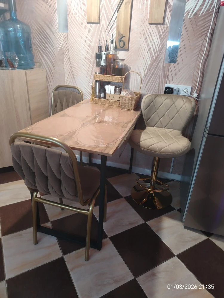 Барный стул Porch white / chrome фото покупателя 10