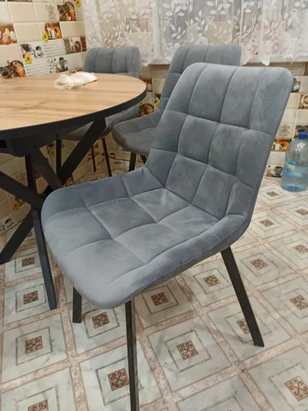 Комплект стульев Стронг 4 шт темно-серый / черный фото покупателя 31