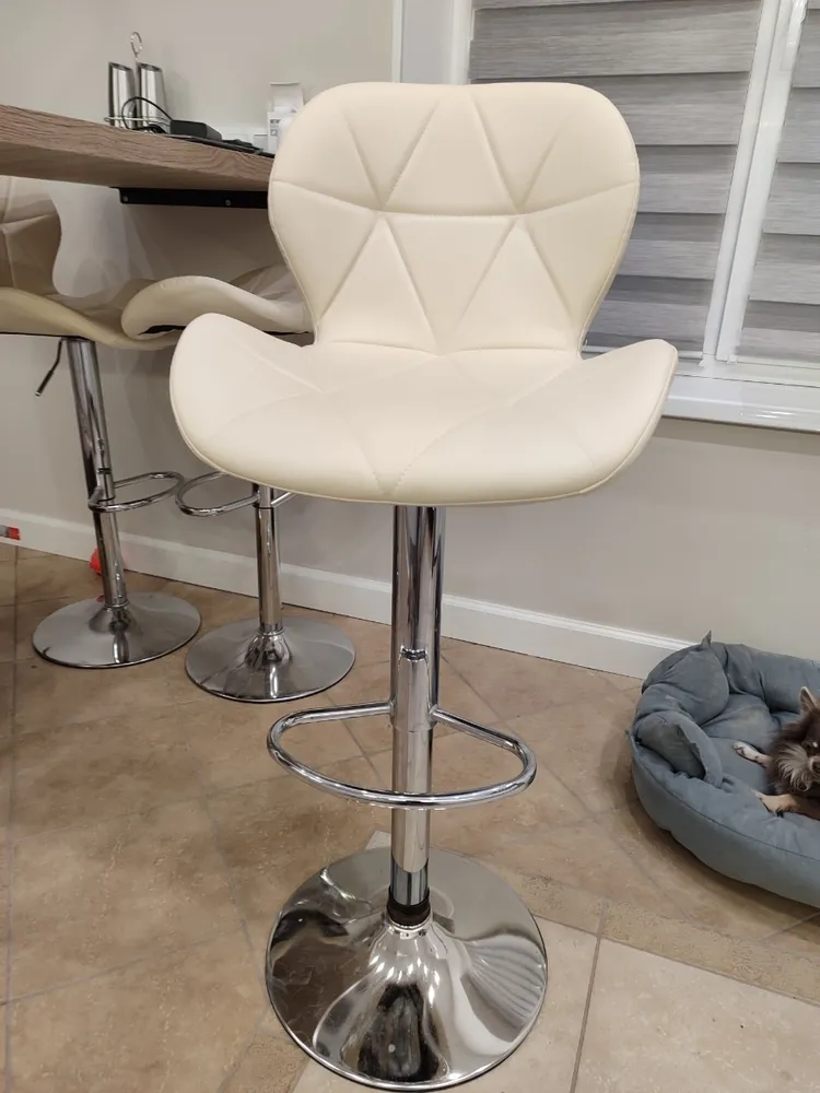 Барный стул Trio beige / chrome фото покупателя 6