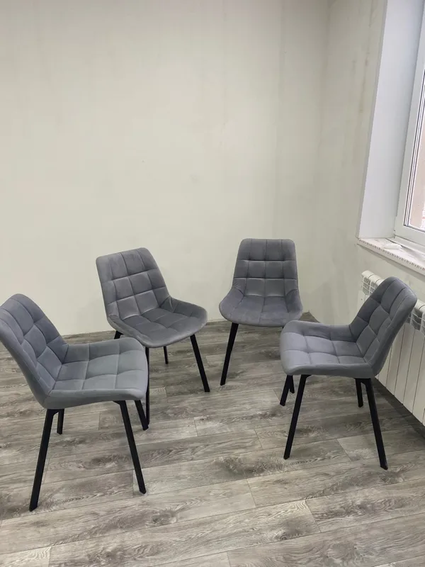 Комплект стульев Стронг 4 шт темно-серый / черный фото покупателя 85