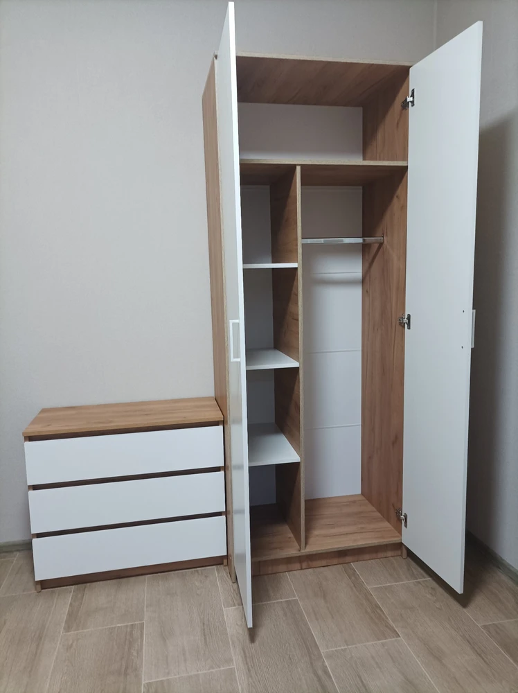 Шкаф Сантори белый текстурный фото покупателя 8