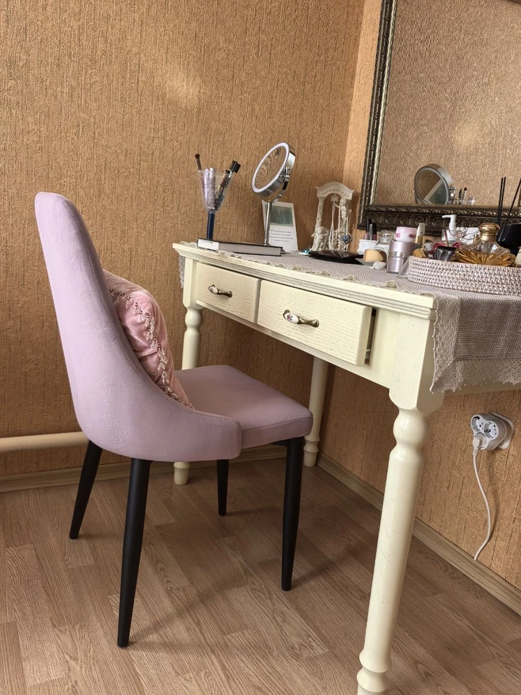 Стул на металлокаркасе Kora light purple / black фото покупателя 48