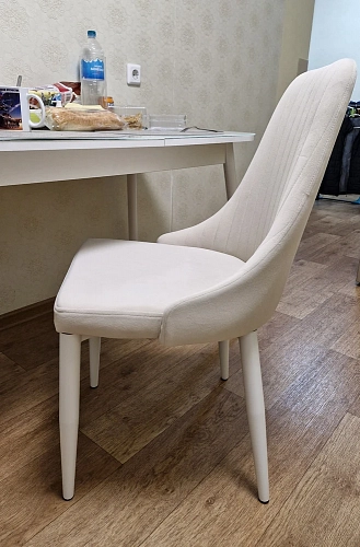 Стул на металлокаркасе Kora dark pink / white фото покупателя 24