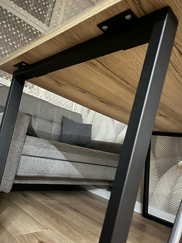 Деревянный стол Лота Лофт 140х80 дуб крафт табачный / черный матовый фото покупателя 583